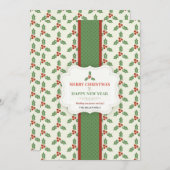 Kerstkaart met hulst (Voorkant / Achterkant)