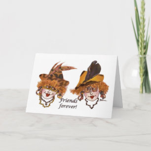 Kerstkaart met humor voor vrienden feestdagen kaart