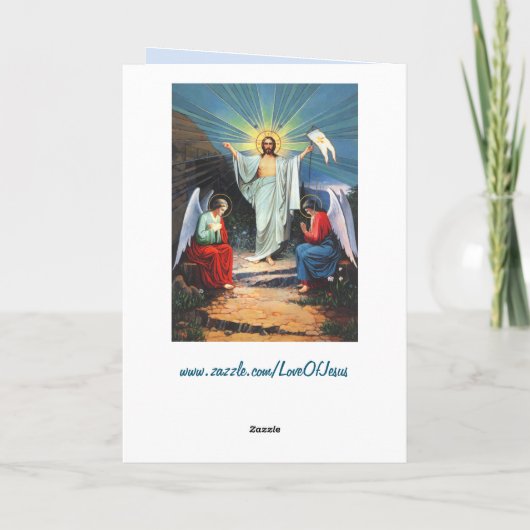 kerstkaart met Jezus en engelen Kaart (Achterkant)