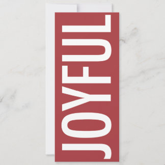 KERSTKAART met 'JOYFUL', grote maat, gepersonalise
