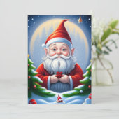 Kerstkaart met Kabouter (Staand voorkant)