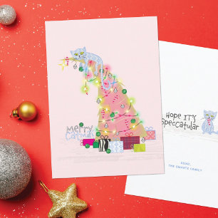 kerstkaart met kerstboomstructuur kaart