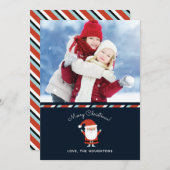 Kerstkaart met Kerstman (Voorkant / Achterkant)