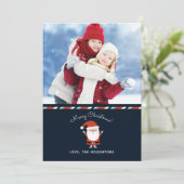 Kerstkaart met Kerstman (Staand voorkant)