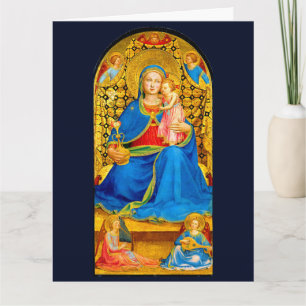 Kerstkaart met Madonna en Kind Kaart