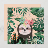 Kerstkaart met Malse Luiaard (Voorkant / Achterkant)