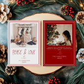 Kerstkaart met Minimalistische Boodschap van Vrede Kaart