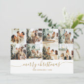 Kerstkaart met moderne fotocollage (Staand voorkant)