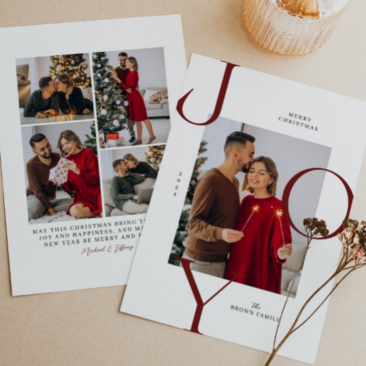 Kerstkaart met moderne typografie