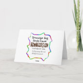 Kerstkaart met morse-code feestdagen kaart (Achterkant)