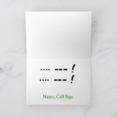 Kerstkaart met morse-code feestdagen kaart (Binnen)