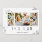 Kerstkaart met nep zilver van 'This Is Us' (Voorkant / Achterkant)