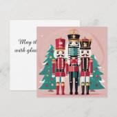 Kerstkaart met Notenkraker plat kerstdecor (Voorkant / Achterkant)