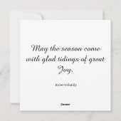 Kerstkaart met Notenkraker plat kerstdecor (Achterkant)