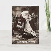 Kerstkaart met ongepaste Kerstman uit het verleden Feestdagen Kaart (Voorkant)