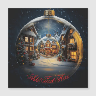 Kerstkaart met ornament – aangepaste tekst