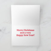 Kerstkaart met oude auto en Kerstman Kaart (Binnen)