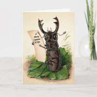 Kerstkaart met oude kever