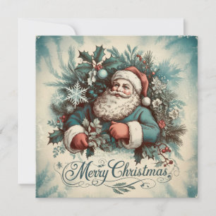 Kerstkaart met oude Sint