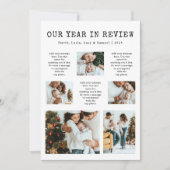 Kerstkaart met overzicht van het jaar (Voorkant)