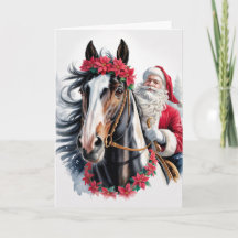 Kerstkaart met paard