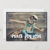 Kerstkaart met penseelstreken van liefde (Voorkant)