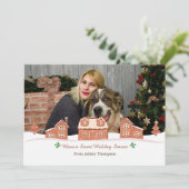 Kerstkaart met peperkoek thema (Staand voorkant)