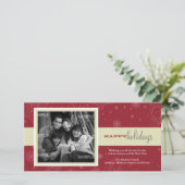 Kerstkaart met pinstripelint (Staand voorkant)