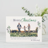 Kerstkaart met plat ontwerp (Staand voorkant)