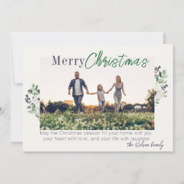 Kerstkaart met plat ontwerp