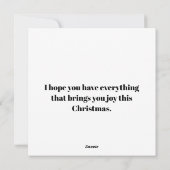 Kerstkaart met plat ontwerp (Achterkant)