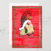 Kerstkaart met plat ontwerp (Voorkant / Achterkant)