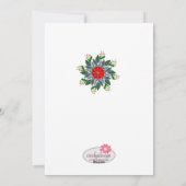 Kerstkaart met plat ontwerp (Achterkant)