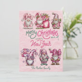 Kerstkaart met plat ontwerp (Staand voorkant)