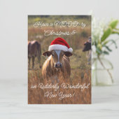 Kerstkaart met plat ontwerp (Staand voorkant)