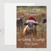 Kerstkaart met plat ontwerp (Voorkant / Achterkant)