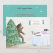 Kerstkaart met platte achtergrond (Voorkant / Achterkant)