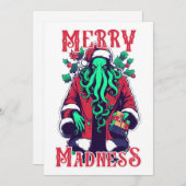 Kerstkaart met platte afbeelding (Voorkant / Achterkant)