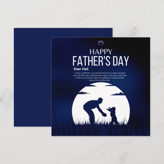 Kerstkaart met platte afbeelding (Voorkant / Achterkant)