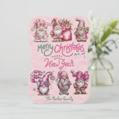 Kerstkaart met platte afbeelding (Staand voorkant)