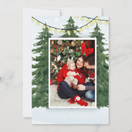 Kerstkaart met platte afbeelding