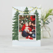 Kerstkaart met platte afbeelding (Staand voorkant)