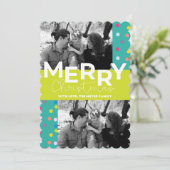 Kerstkaart met platte afbeelding (Staand voorkant)