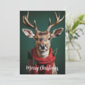 Kerstkaart met platte afbeelding (Staand voorkant)