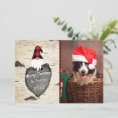 Kerstkaart met platte afbeelding (Staand voorkant)