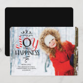 Kerstkaart met platte kerstvakantie foto en tekst  (Voorkant / Achterkant)