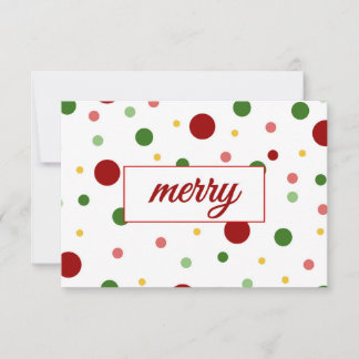 Kerstkaart met polkadots notitiekaartje