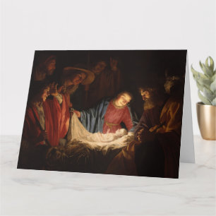 Kerstkaart met religieus thema kaart
