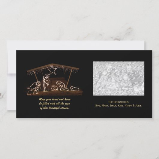 Kerstkaart met religieuze geboorte (Voorkant)