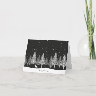 Kerstkaart met rendieren bedankkaart